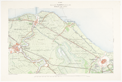 206983 Topografische kaart van het Koninkrijk der Nederlanden; blad. No. 368, Naarden .Verkend in 1888; gedeeltelijk ...